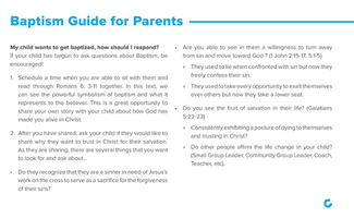 Baptism Guide for Parents